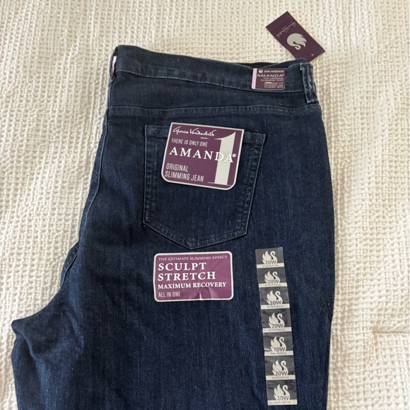 Gloria Vanderbilt Amanda Dark Indigo Jeans - Picture 2 of 7